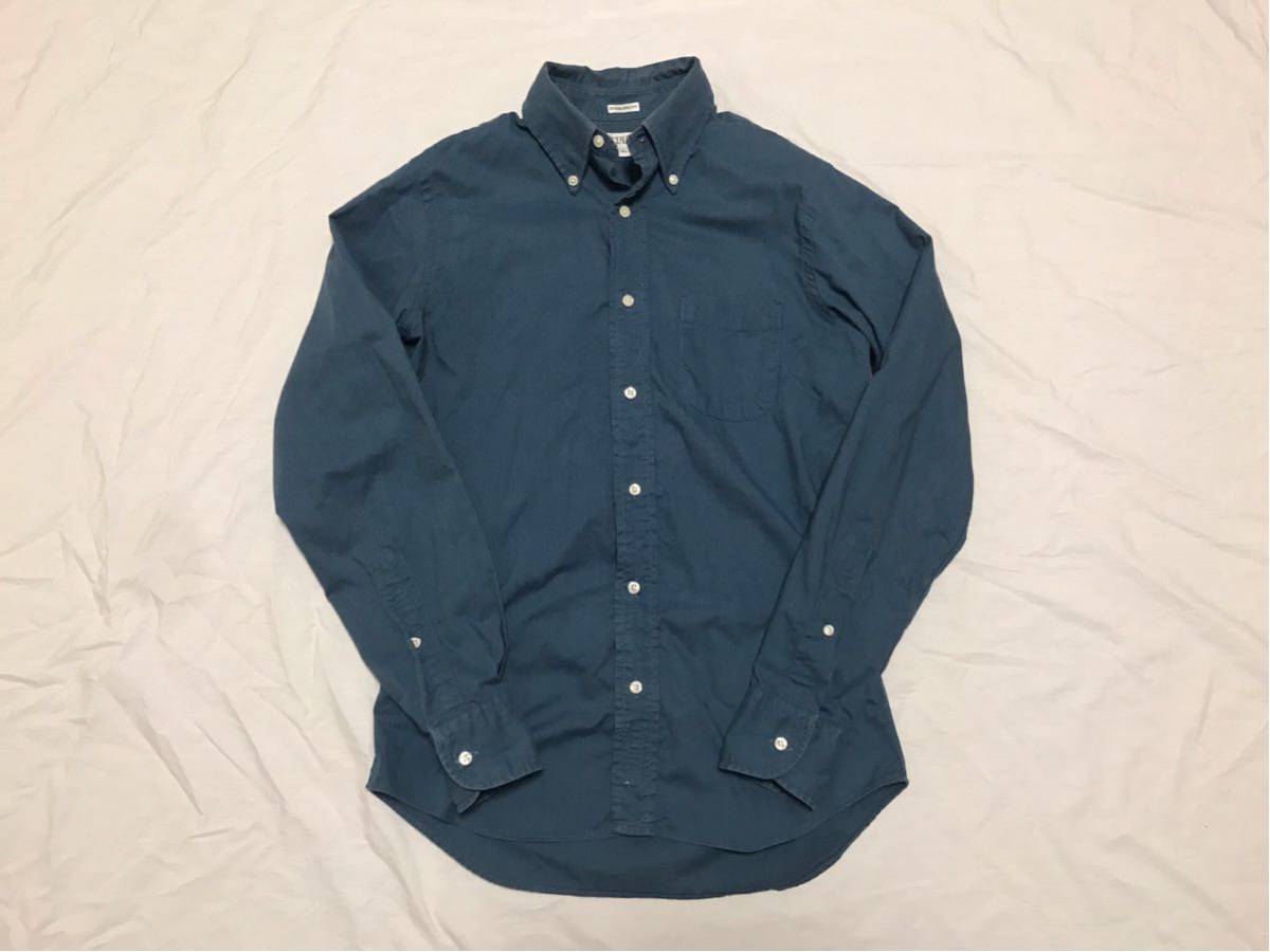 INDIVIDUALIZED SHIRTS リネン100 ネイビー ボタンダウン individualized shirts ボタンダウン 14 1/2 32 ネイビー STANDARD FIT