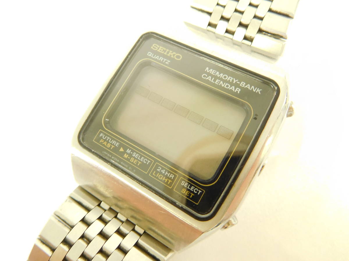 SEIKO デジタル M354-5000 メモリーバンク カレンダー時計 【ジャンク 
