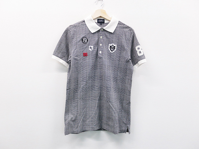 PEARLY GATES パーリーゲイツ 2017年モデル 半袖ポロシャツ グレンチェック ブラック系 5 [240001173746]【中古】メンズ