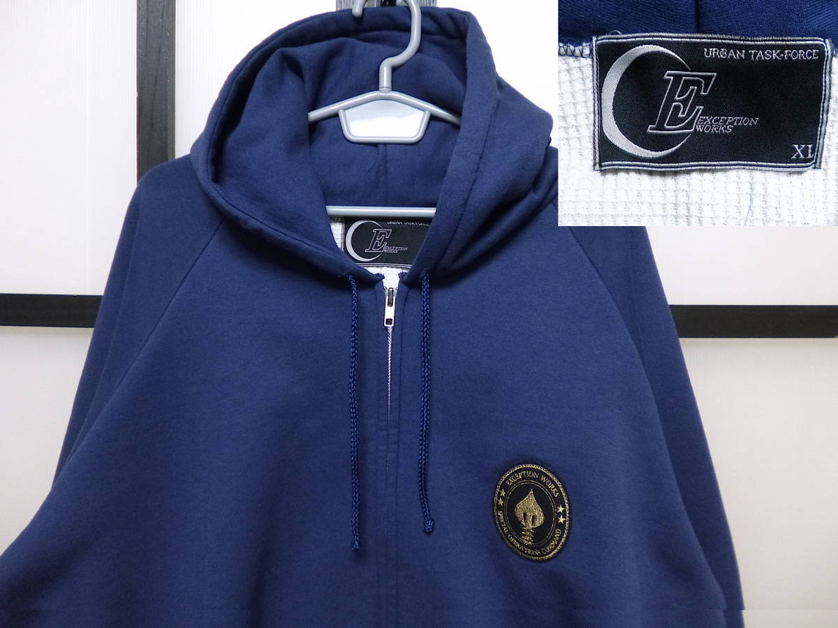 エクセプションワークス×キャンバー 裏サーマル フロントジップ パーカー USA製 / CAMBER EXCEPTION WORKS スウェット
