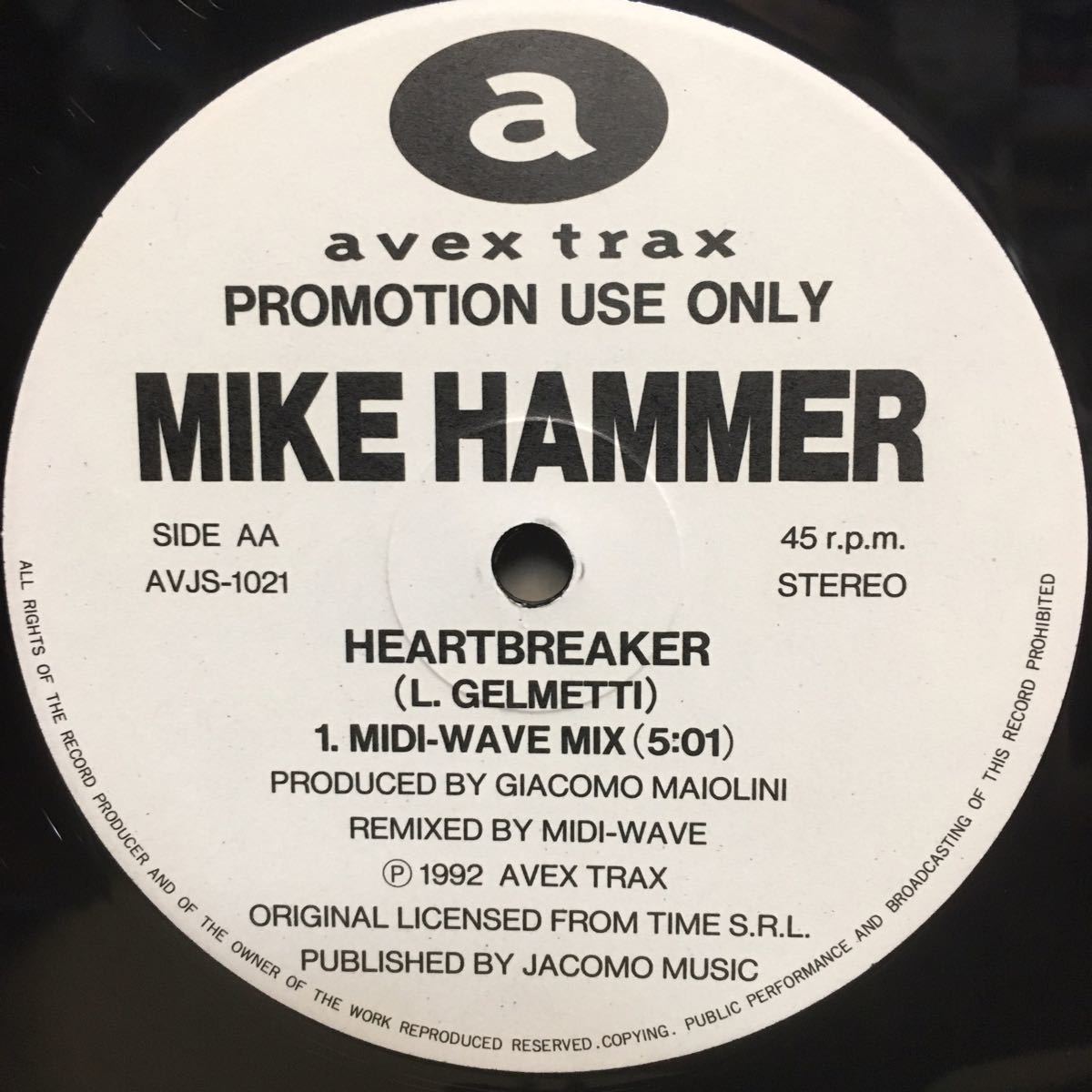 Mike Hammer / Heartbreaker 12インチレコード 希少盤