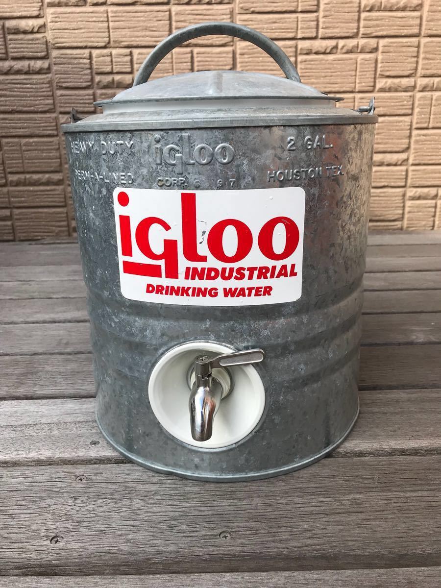 ★美品★igloo vintage water jug 2gallon★イグルー★ビンテージ★ウォーター メタル ジャグ★2ガロン★キャンプ