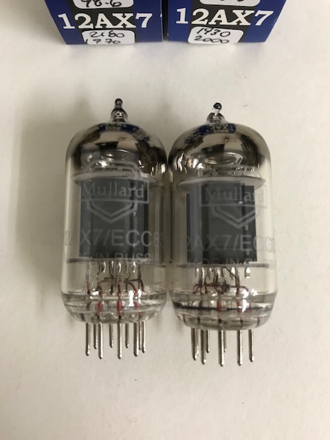 ECC83 12AX7 ムラード/Mullard ペア ロングプレート 新品 Tube-Town