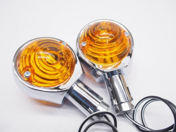 ベスパVESPAバーエンドOx-Eyeウインカー メッキ 22ミリバー用50S/100S