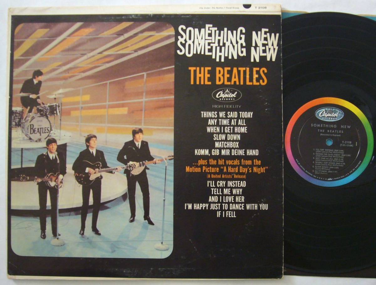 超お宝　日本では決して手に入らないパネル【ALI vs THE BEATLE】 ☆US ORIG MONO LP☆BEATLES/Something New 1964年 レア 深溝