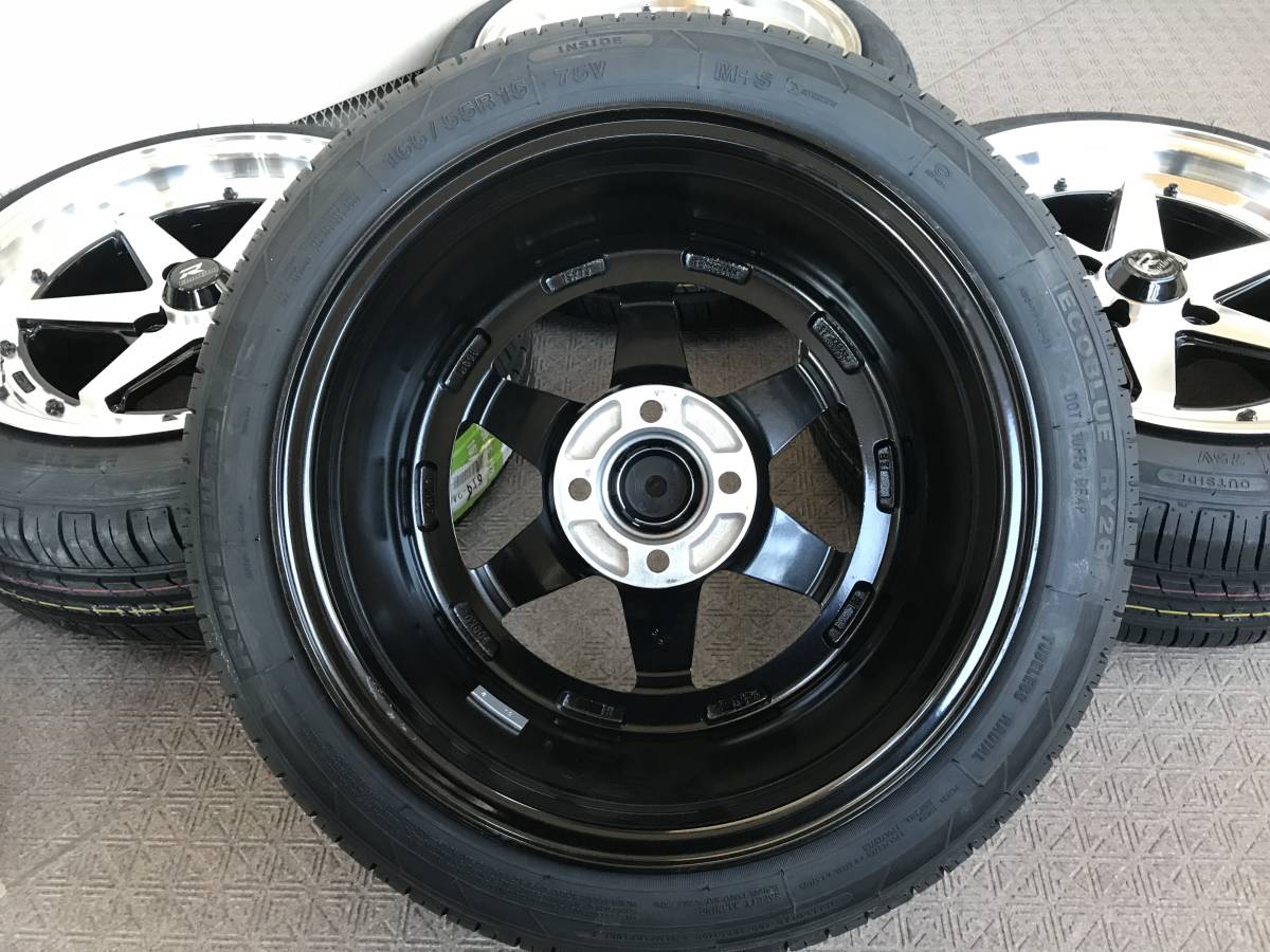 旧車 街道レーサー 暴走族 走り屋 15×7J/+30/PCD100 新品ホイール4本