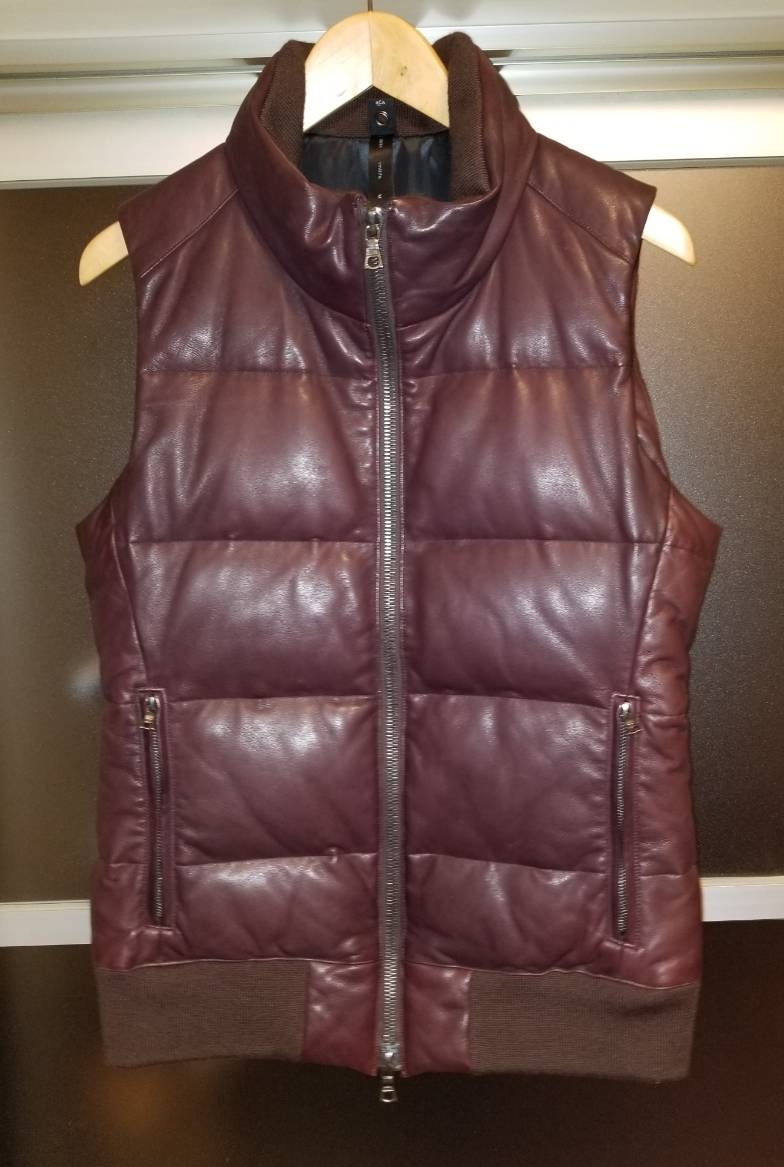 WJK　レザーダウンベスト　ラムレザー　Msize