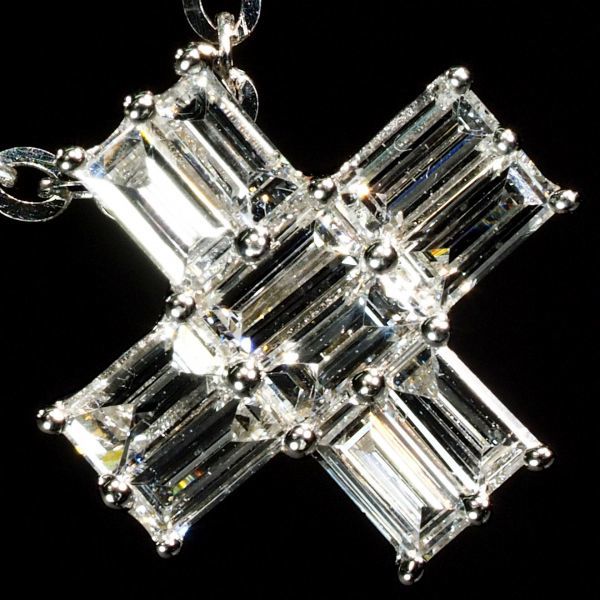 DIAMOND】50万円 天然 ダイヤモンド ネックレス K18WG 刻印有 人気