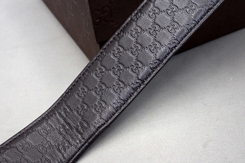 グッチ メンズ マイクログッチシマ レザーベルト 449716 メンズ 85cm ブラウン色【 付属品あり 】 1円スタート マイクログッチシマ グッチ ブラック (目立った傷や汚れなし)GUCCI B GUCCISSIMA