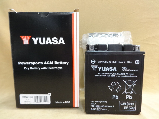 注文品 ユアサMFバッテリー YTX14AHL-BS Z1，KZ1000，CB750K，刀，忍者等②