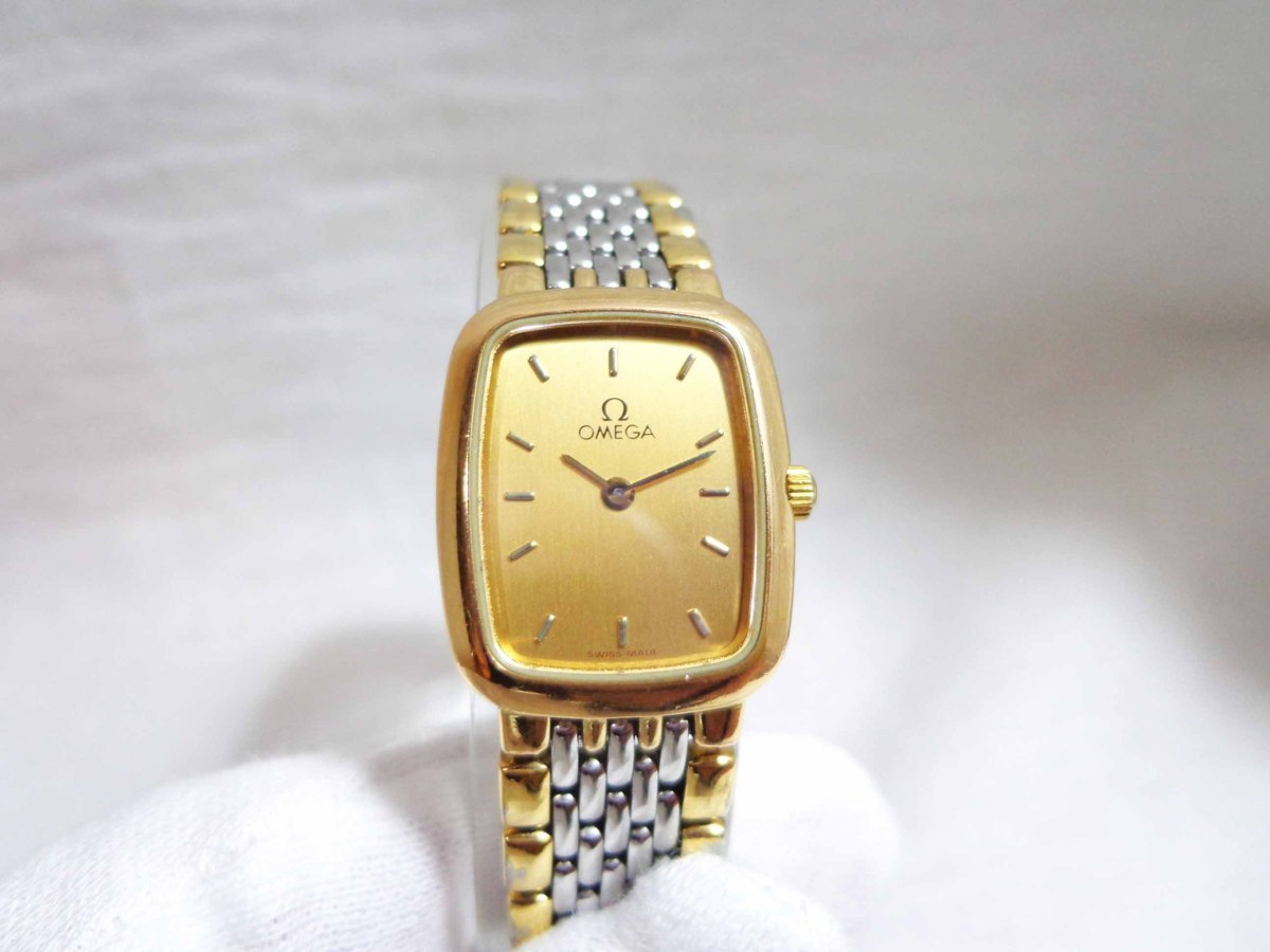 オメガ　デビル　レディース　クォーツ　コンビ　　OMEGA　ジャンク オメガ デビル OMEGA レディース 手巻き 腕時計 ジャンク クォーツ