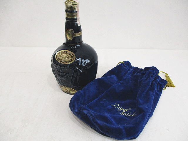 古酒☆ロイヤル サルート 21年 陶器ボトル 青 1000ml/1L/1789g 40