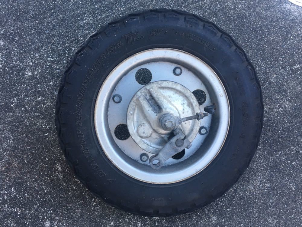 ホンダ・モンキーAB２７、純正タイヤ、ホイール 09-17 JBH-AB27 ホンダ ホンダ モンキー 純正ホイール 後輪 ハブ付き