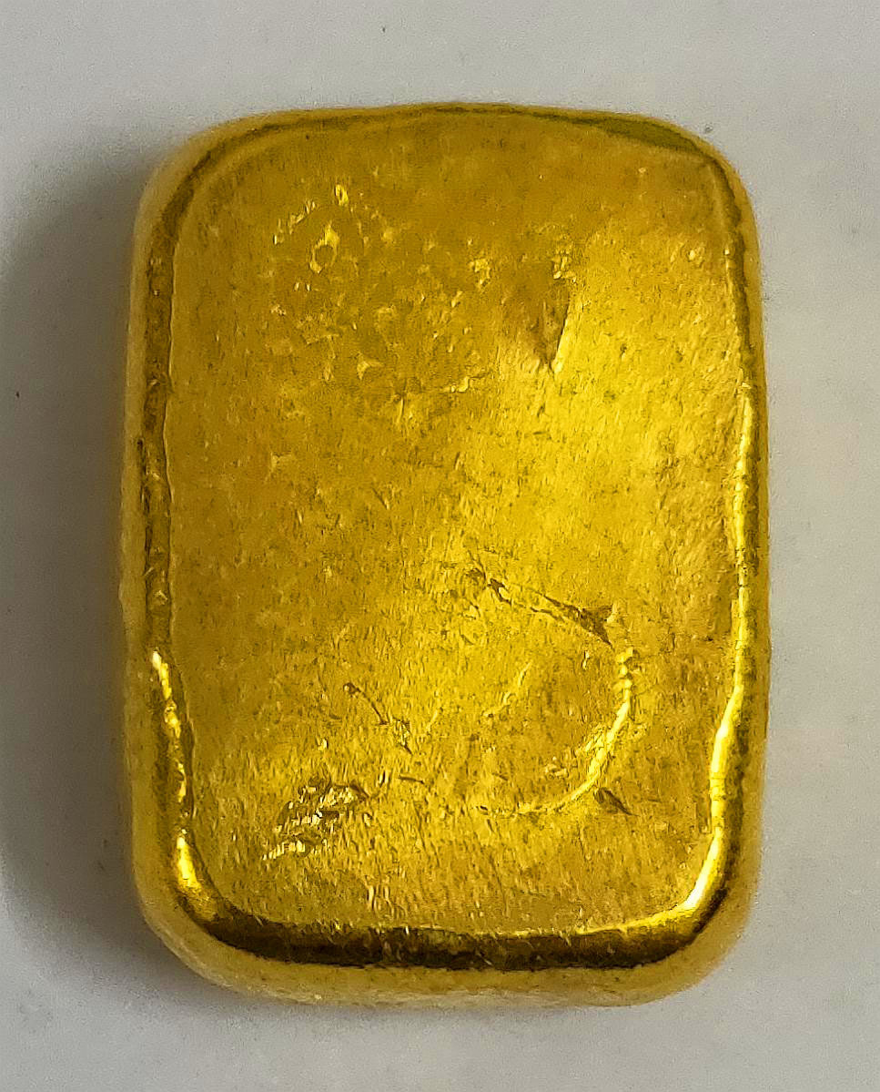 古銭 中国 景福金鋪 純淨金條 千足純條 金貨 34.3mm 61.6g