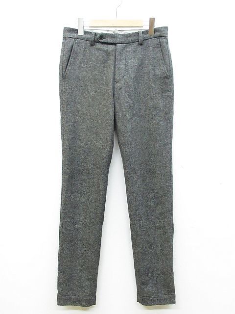 フォーワンセブンバイエディフィス 417byEDIFICE パンツ スラックス スキニー ウール ストレッチ ツイード グレー M ※NK-13914 ※02