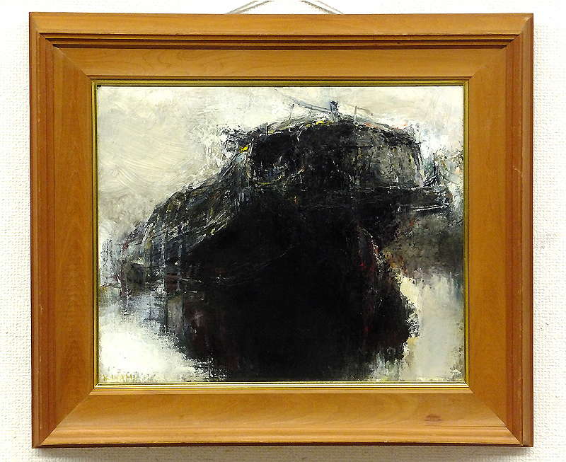 【GLC】岩見健二 「風の日」 ◆画廊取扱・油彩8号 神戸在住 主体美術会員 鮮烈筆致、深い色彩美