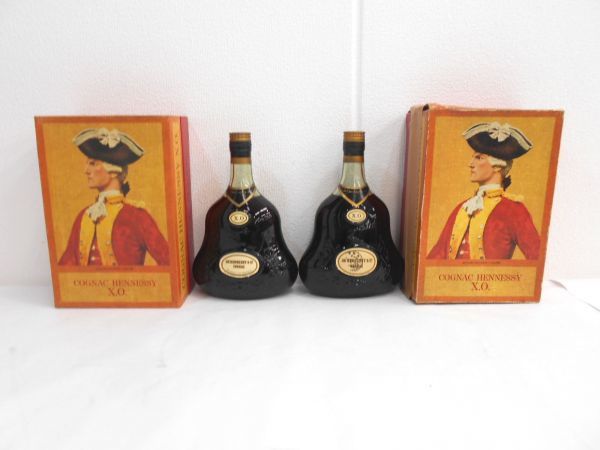 【未開封】 Hennessy X.O ヘネシー コニャック グリーンボトル　2本 古酒 2本セット JA's HENNESSY XO ジャズ ヘネシー コニャック 700ml