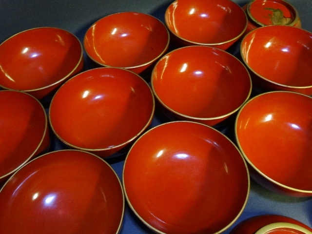 広吉堂】古美術 輪島塗 菓子椀 極上 蒔絵 鷹 レトロ 美品 10客 2026
