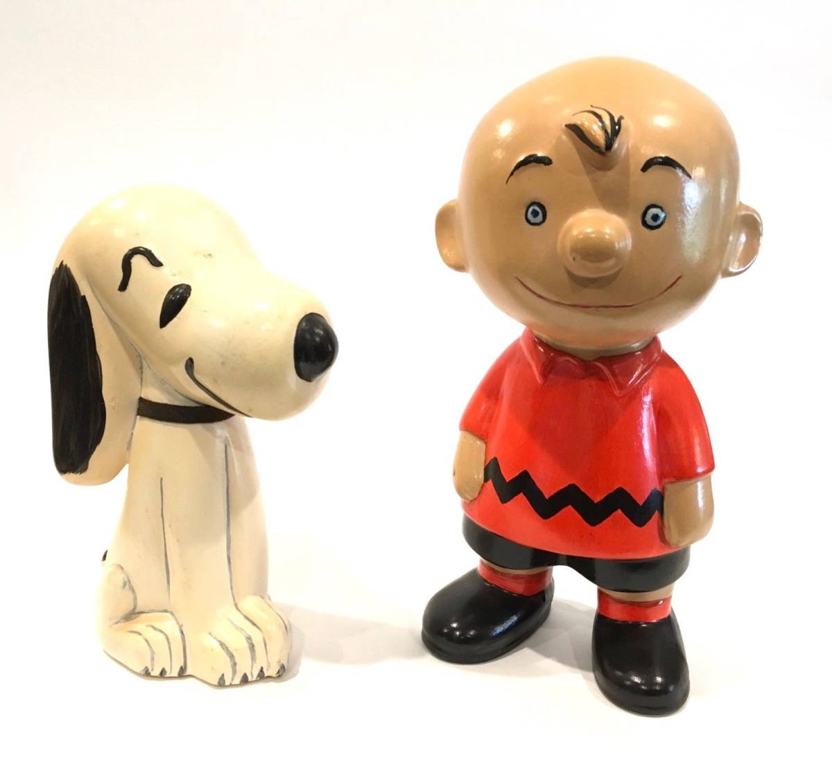 ピーナッツ スヌーピー チャーリーブラウン (S02Y2400 PEANUTS(R) レア ビンテージ　Peanuts　ピーナッツ　スヌーピー　チャーリーブラウン　セラミック製　置物　希少品　