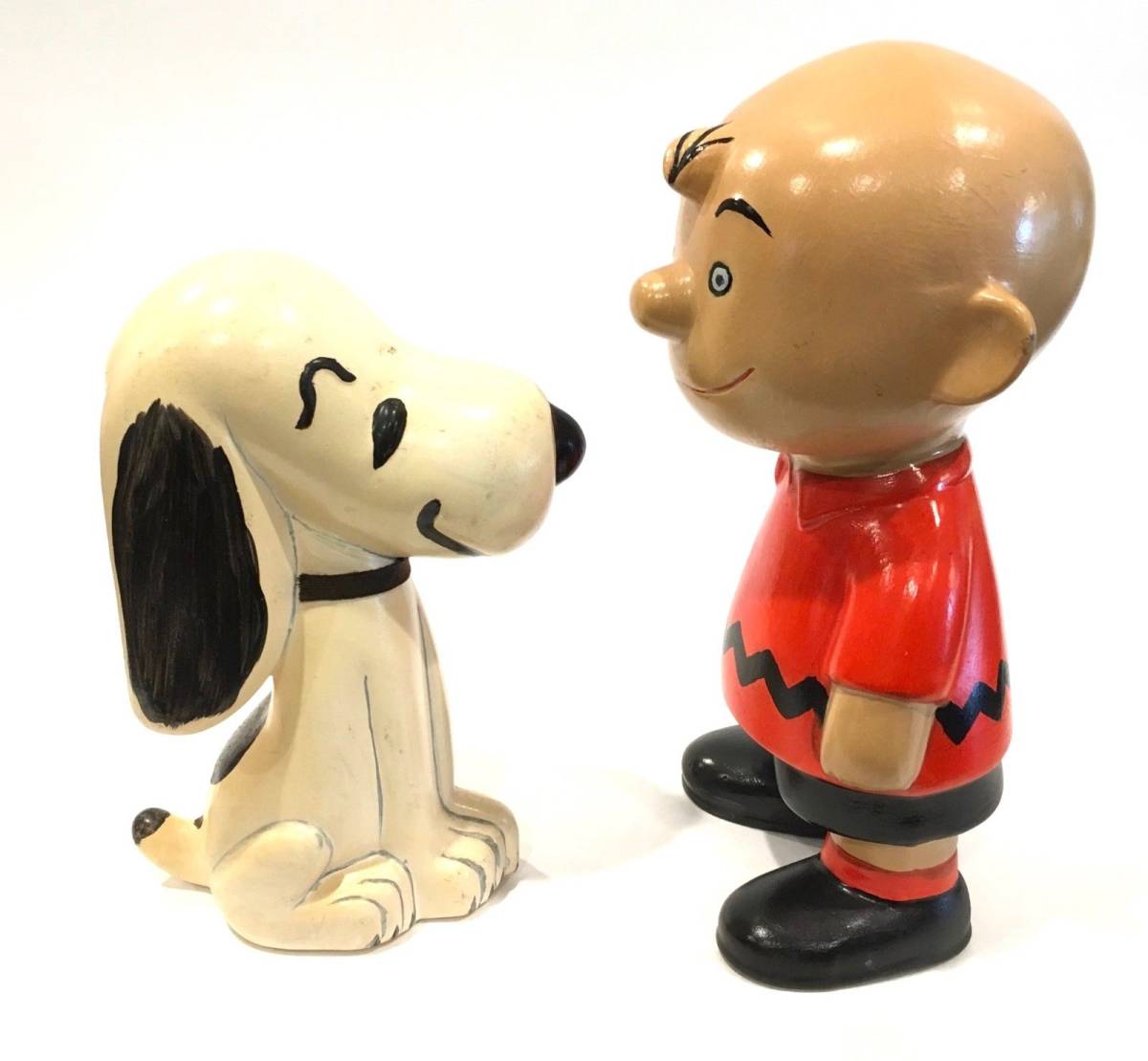 ピーナッツ スヌーピー チャーリーブラウン (S02Y2400 PEANUTS(R) レア ビンテージ　Peanuts　ピーナッツ　スヌーピー　チャーリーブラウン　セラミック製　置物　希少品　