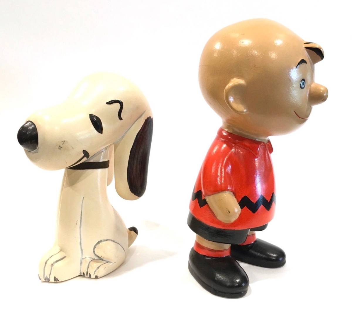ピーナッツ スヌーピー チャーリーブラウン (S02Y2400 PEANUTS(R) レア ビンテージ　Peanuts　ピーナッツ　スヌーピー　チャーリーブラウン　セラミック製　置物　希少品　