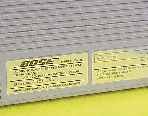 AW-1D BOSE CDラジカセ ボーズ ジャンク Acoustic Wave Music System