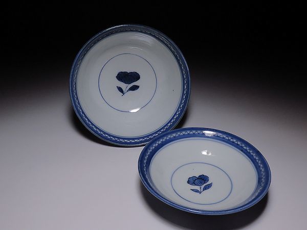 古伊万里 江戸後期 | iichi 染付 牡丹文蓋茶碗 1客 個体B