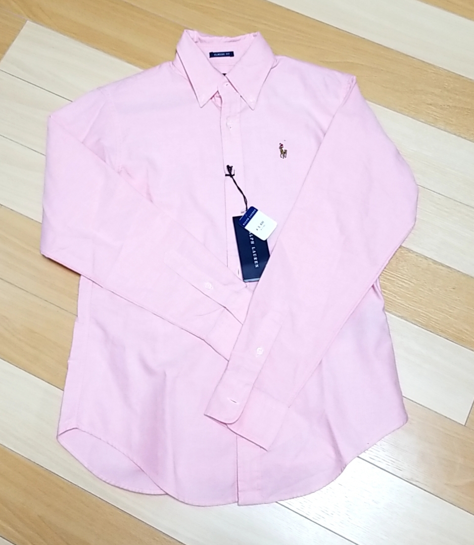 【赤字超特価，最新作】 RALPH LAURENラルフローレン 長袖シャツ ピンク サイズ2 タグつき(長袖シャツ)｜売買されたオークション情報、yahooの商品情報をアーカイブ公開 - オークファン 女性用