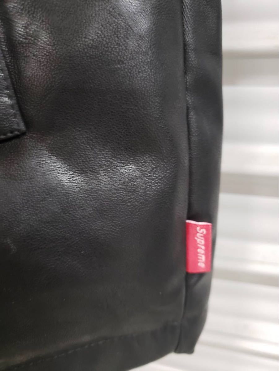 新品　正規品　Supreme シュプリーム 17AW THE NORTH FACE レザー ヌプシ ダウン ジャケット ノースフェイス Leather Nuptse Jacket L Logo Hooded Box 中古・古着通販Supreme 17AWモデル 蛍光ボックス