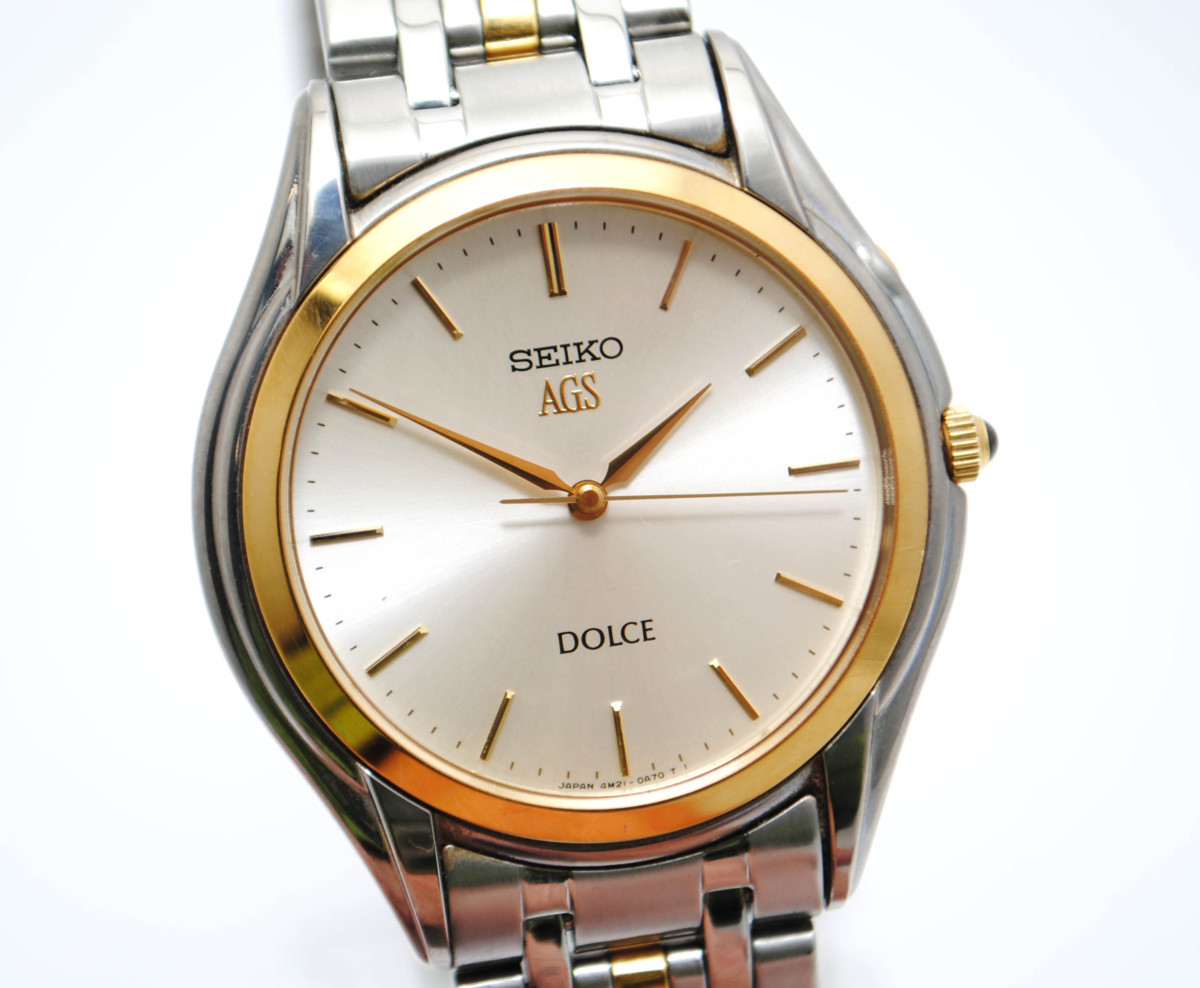 SEIKO セイコー DOLCE AGS 18KTベゼル 4M21-0A50 中古 nanahachiya 