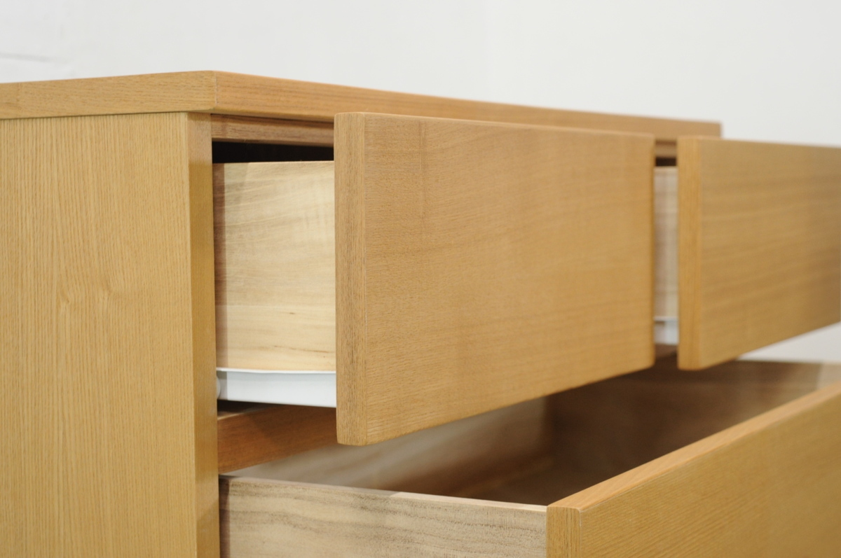 muji 無印良品 タモ材 4段チェスト 80×40×83cm ドロワー 整理タンス