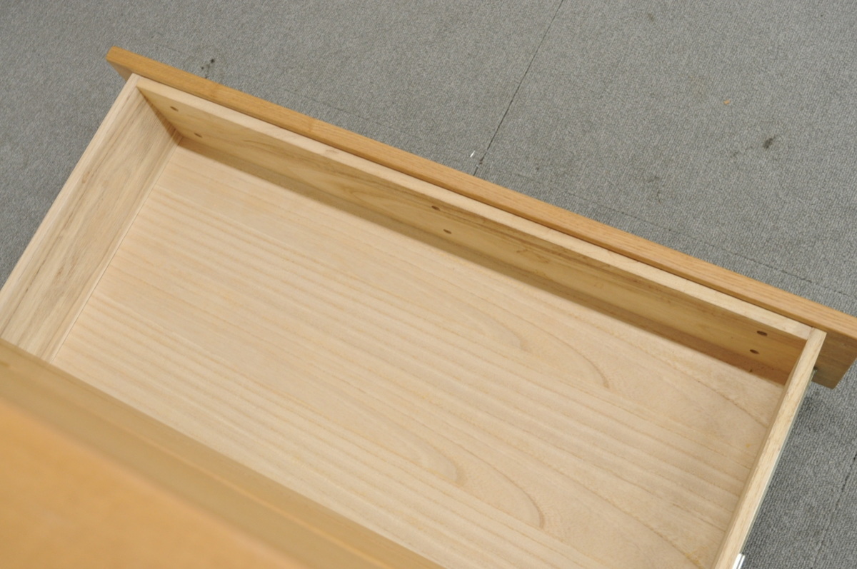 muji 無印良品 タモ材 4段チェスト 80×40×83cm ドロワー 整理タンス