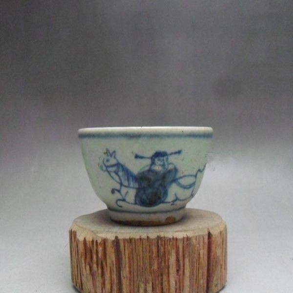 中国美術 古玩 清代 青花大碗 骨董品 海】中国美術 清代早期 青花釉裏