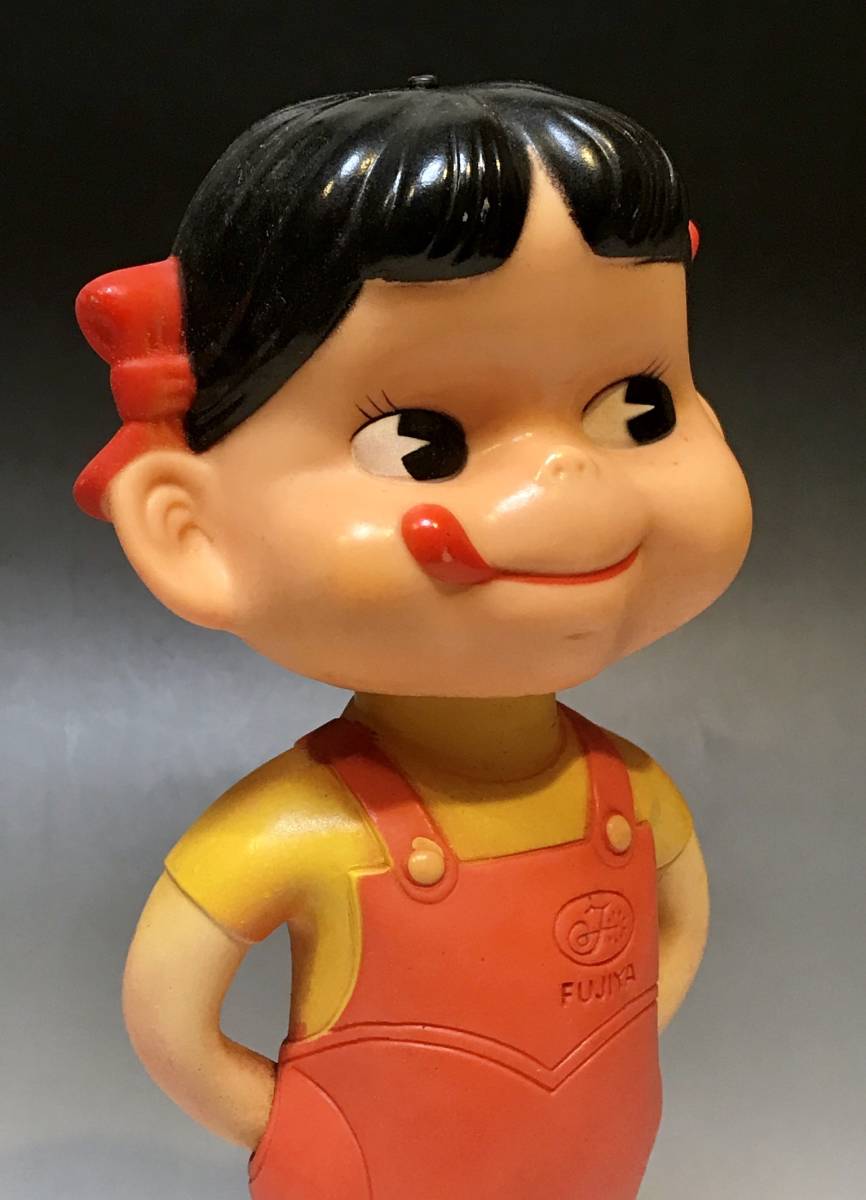 首振り人形 ペコちゃん 不二家 ソフビ 不二家ミルキー レトロ 昭和