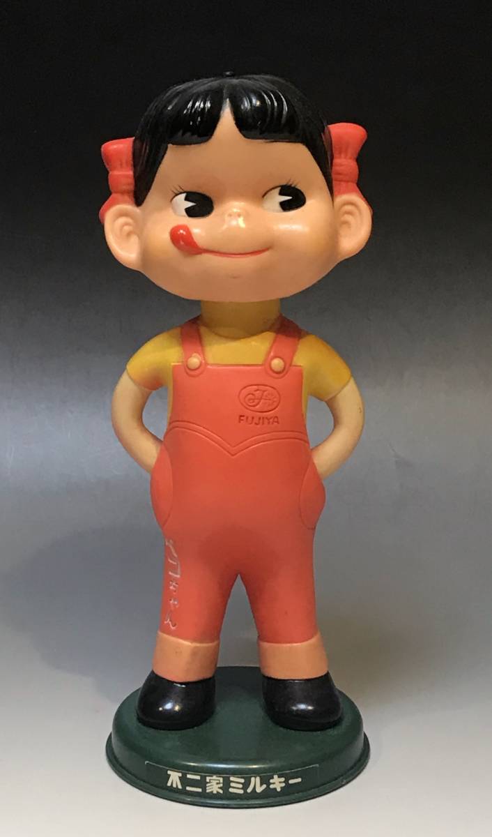 首振り人形 ペコちゃん 不二家 ソフビ 不二家ミルキー レトロ 昭和