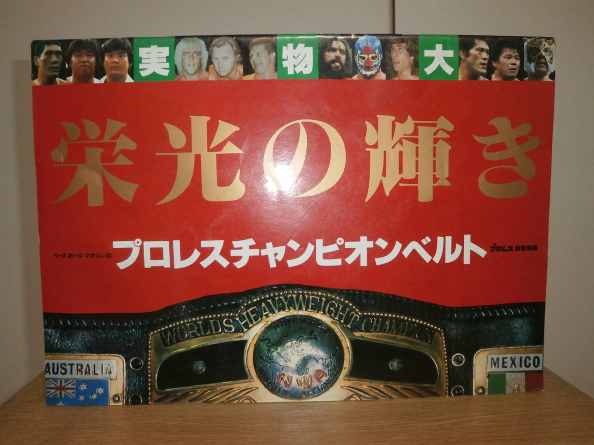 写真集 栄光の輝き 実物大 プロレスチャンピオンベルト 栄光の輝き