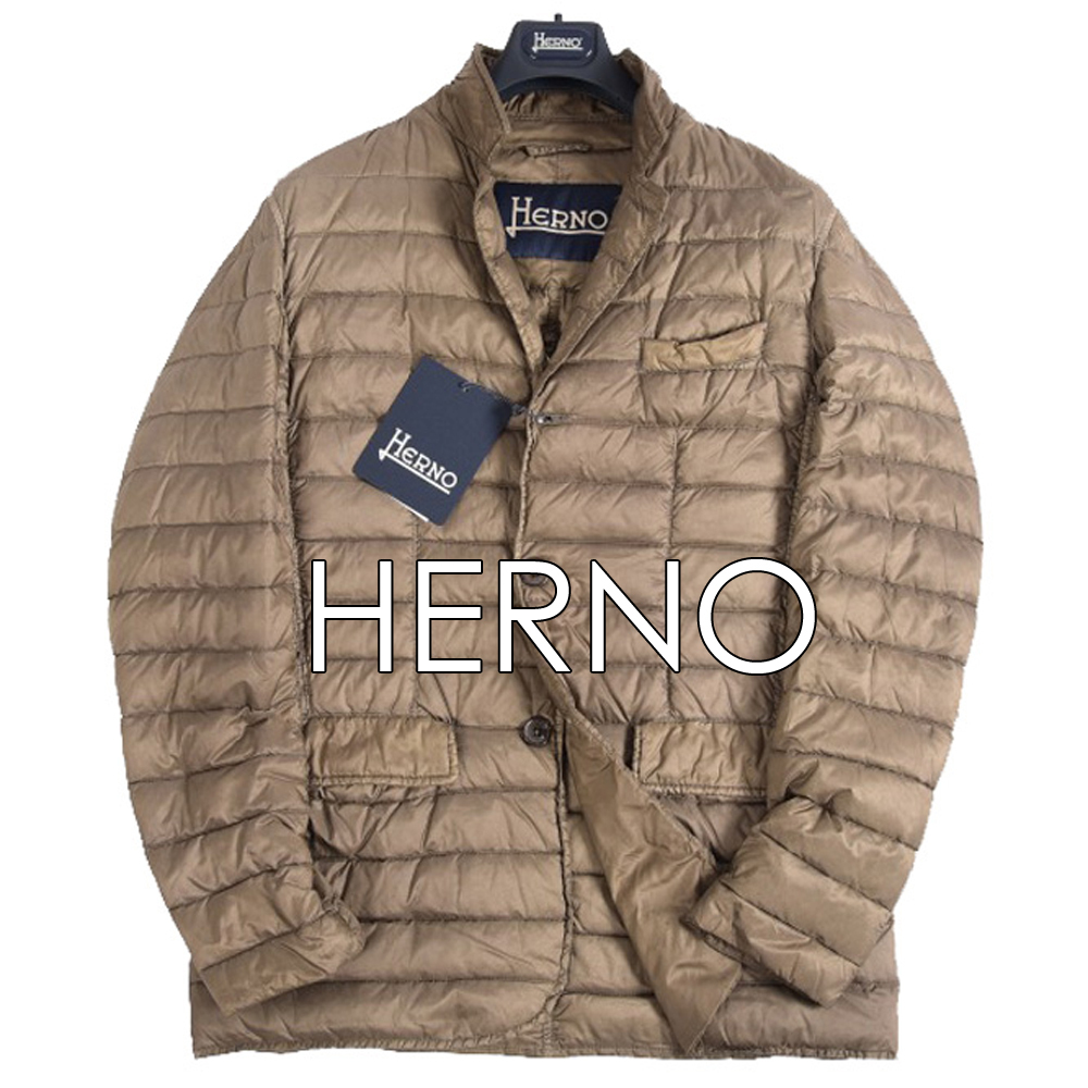 HERNO ダウン ブルゾン ジャケット メンズ 秋冬 無地 カーキ ブラウン L 50 ヘルノ 302036(Lサイズ)|売買された ...