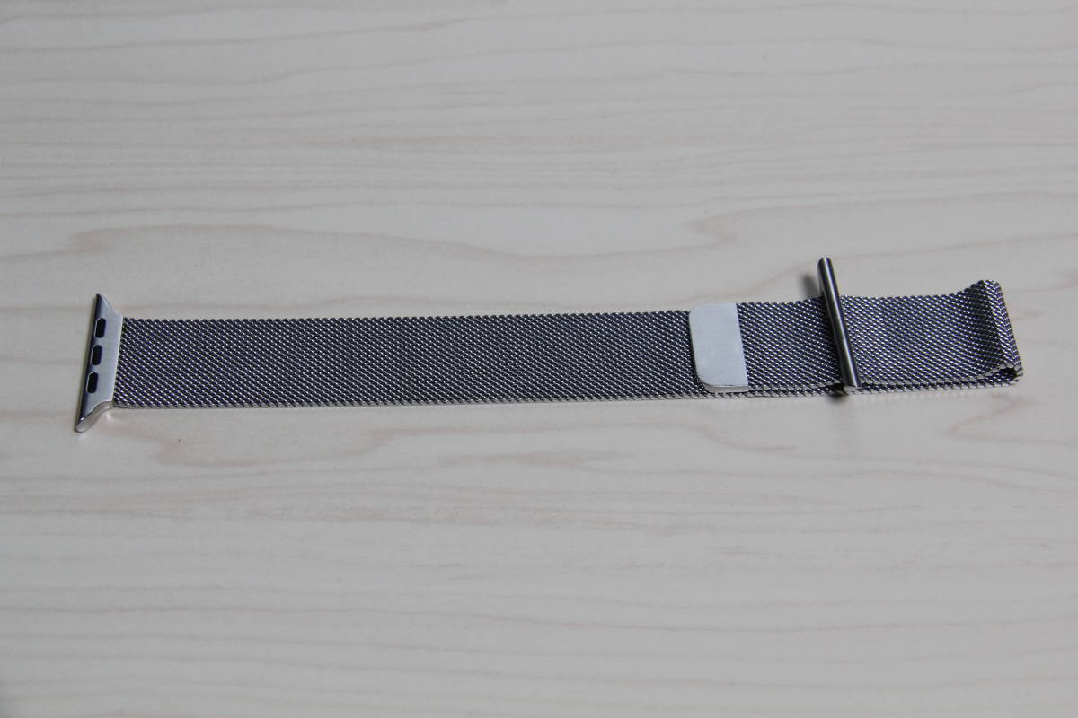 送料無料 中古 Apple Watch 純正 バンド ミラネーゼループ シルバー