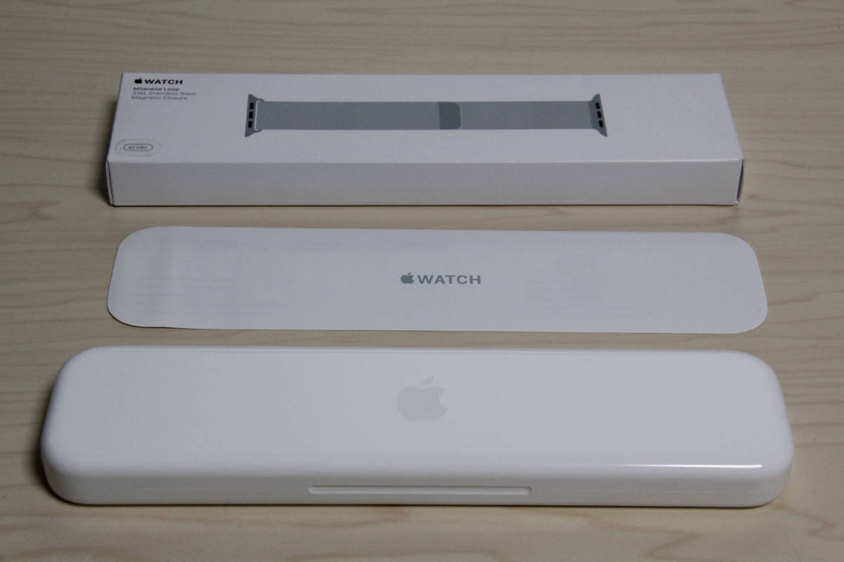 Apple Watch - Apple watch 42mm 純正ミラネーゼループ MJ5F2FE/A 送料無料 中古 Apple Watch 純正 バンド ミラネーゼループ シルバー