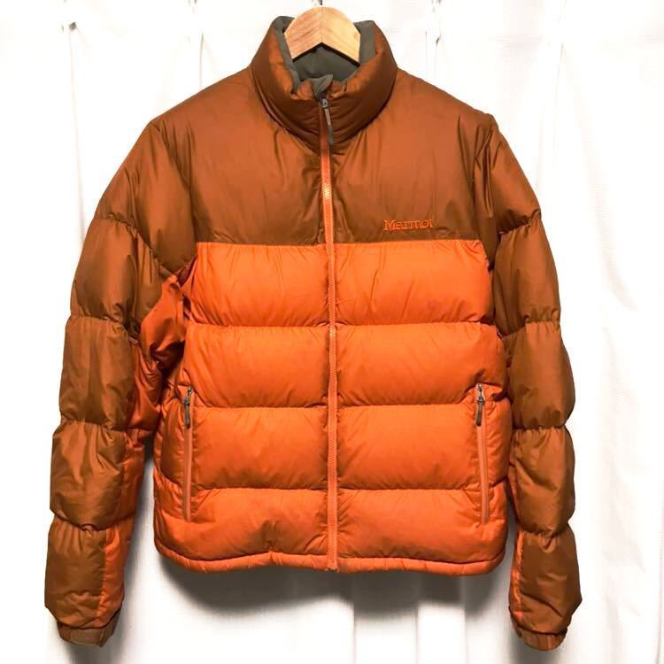 まとめ買い割引 Marmot 軽量ダウンジャケット Sサイズ オレンジ色