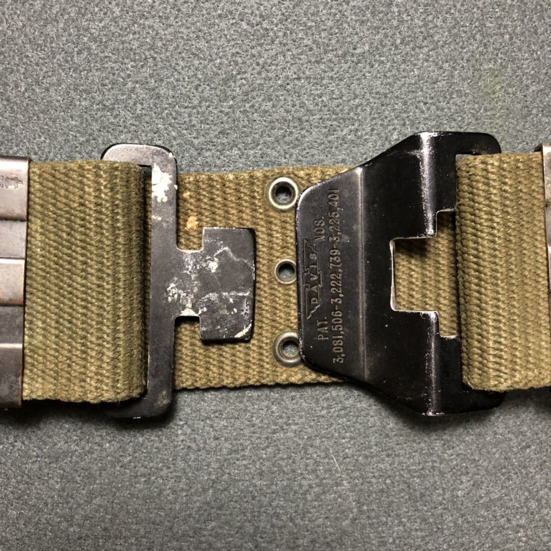 米軍 ピストルベルト ナム戦 実物 デイビス バックル ベルト 良品 ナム