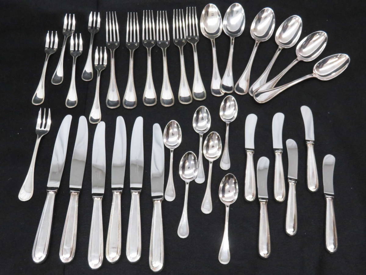 パール クリストフル 36ピース6名用 チェスト入り スプーン 美品 36点 