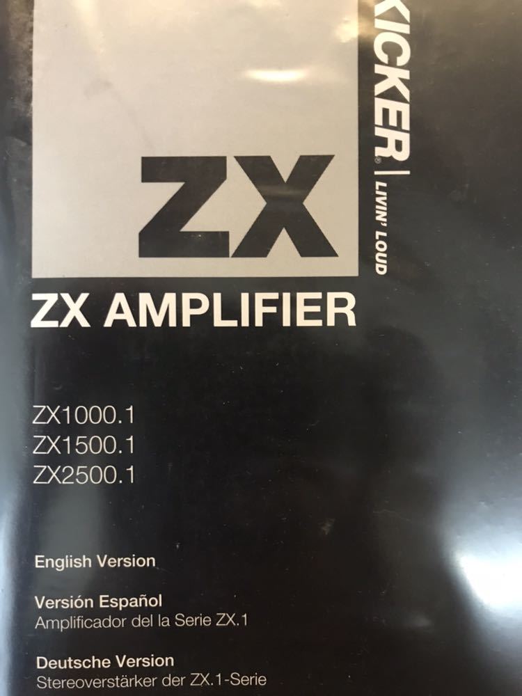 Kicker(キッカー) zx2500.1 2500W RMS Mono Class ”D” カーアンプ