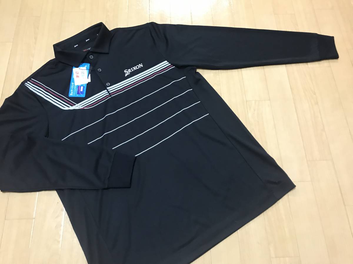 SRIXON(スリクソン) 長袖ポロシャツ SRM1077F (ブラック)3L 長袖