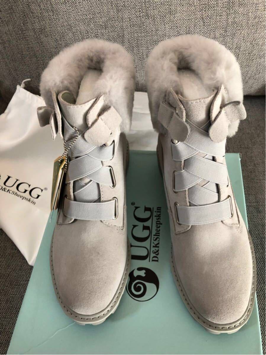 新品オーストラリアDK UGGムートンブーツグレー25cm
