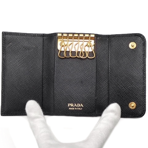 PRADA(プラダ) キーケース 6連 六連 サフィアーノレザー NERO ブラック