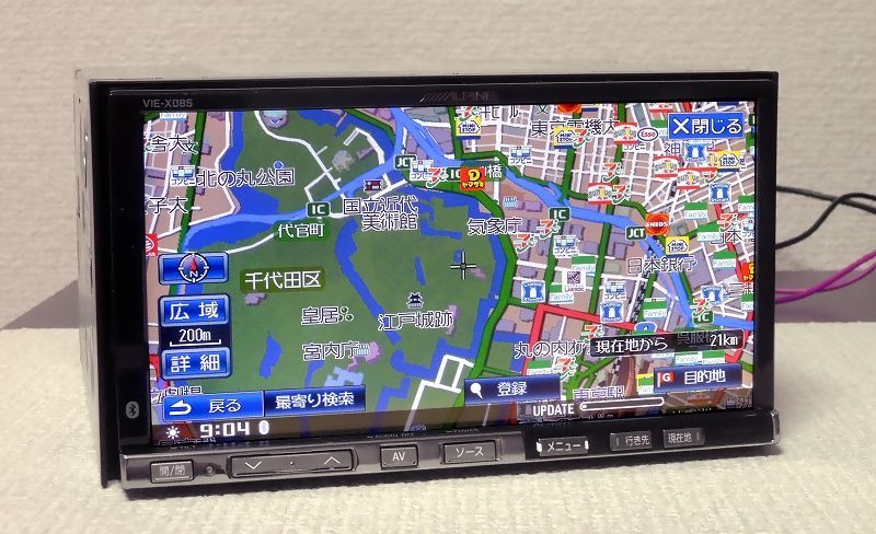 アルパイン VIE-X008 8インチ　ナビ TV DVD　Bluetooth アルパイン VIE-X008 8インチメモリーナビ フルゼグ/CD/DVD アルパイン