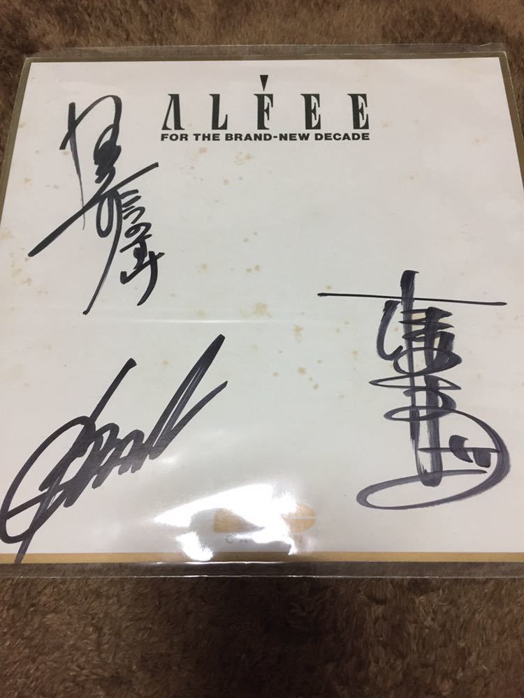 THE ALFEE アルフィー - 直筆サイン メルカリ サイン 直筆サイン色紙 