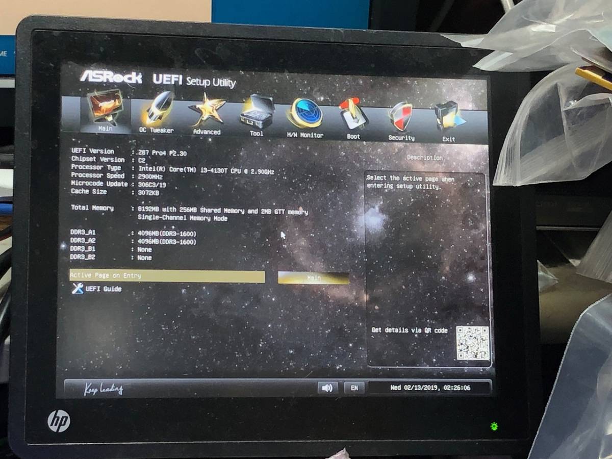 ASRock マザーボード Z87 Pro4 Core i3-4130t メモリ8Gセット 1150