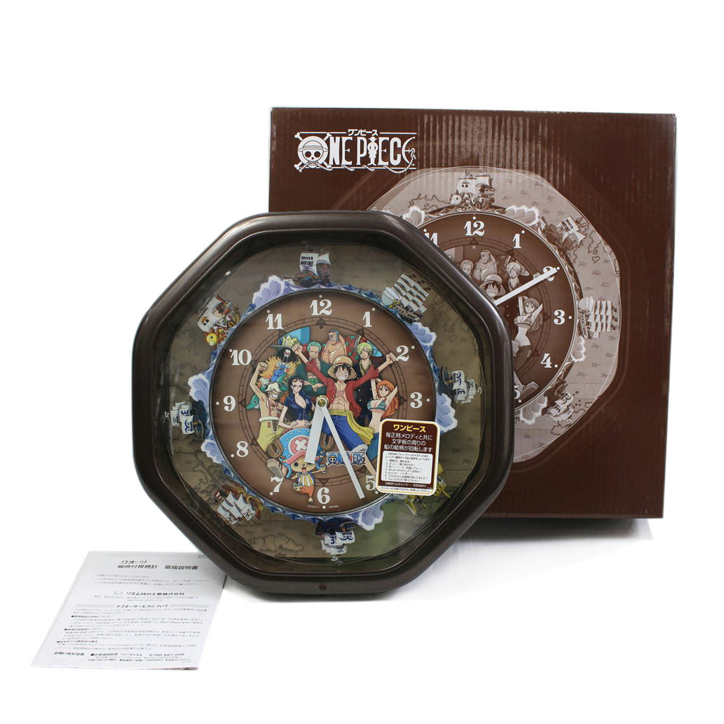 中古美品】 リズム時計工業 ワンピースからくり掛時計 4MH880-M06